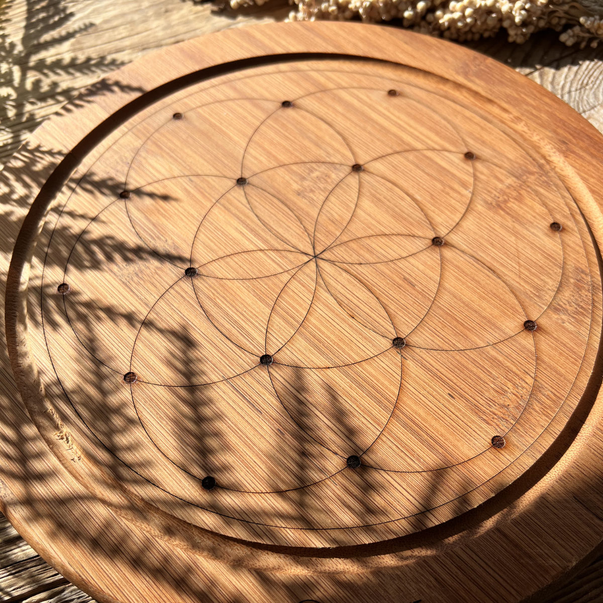 Crystal Grid Board "Same des Lebens" (Bambus) - DIY SPIRIT