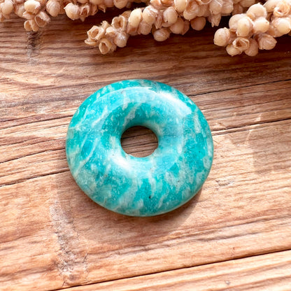 Amazonit Donut-Anhänger