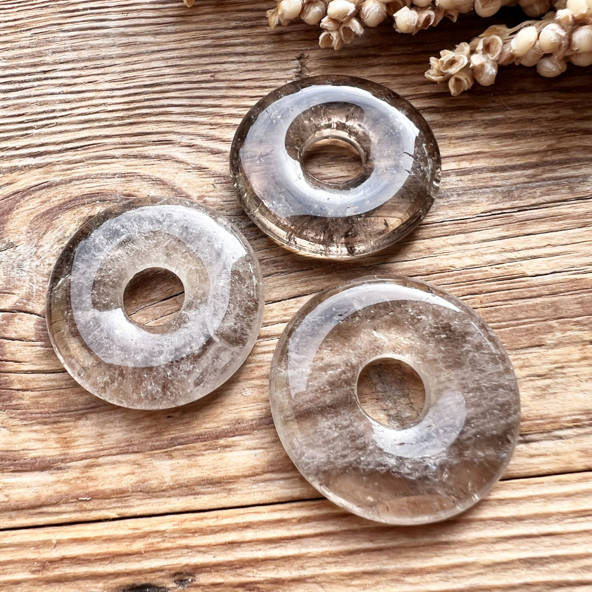 Rauchquarz Donut-Anhänger