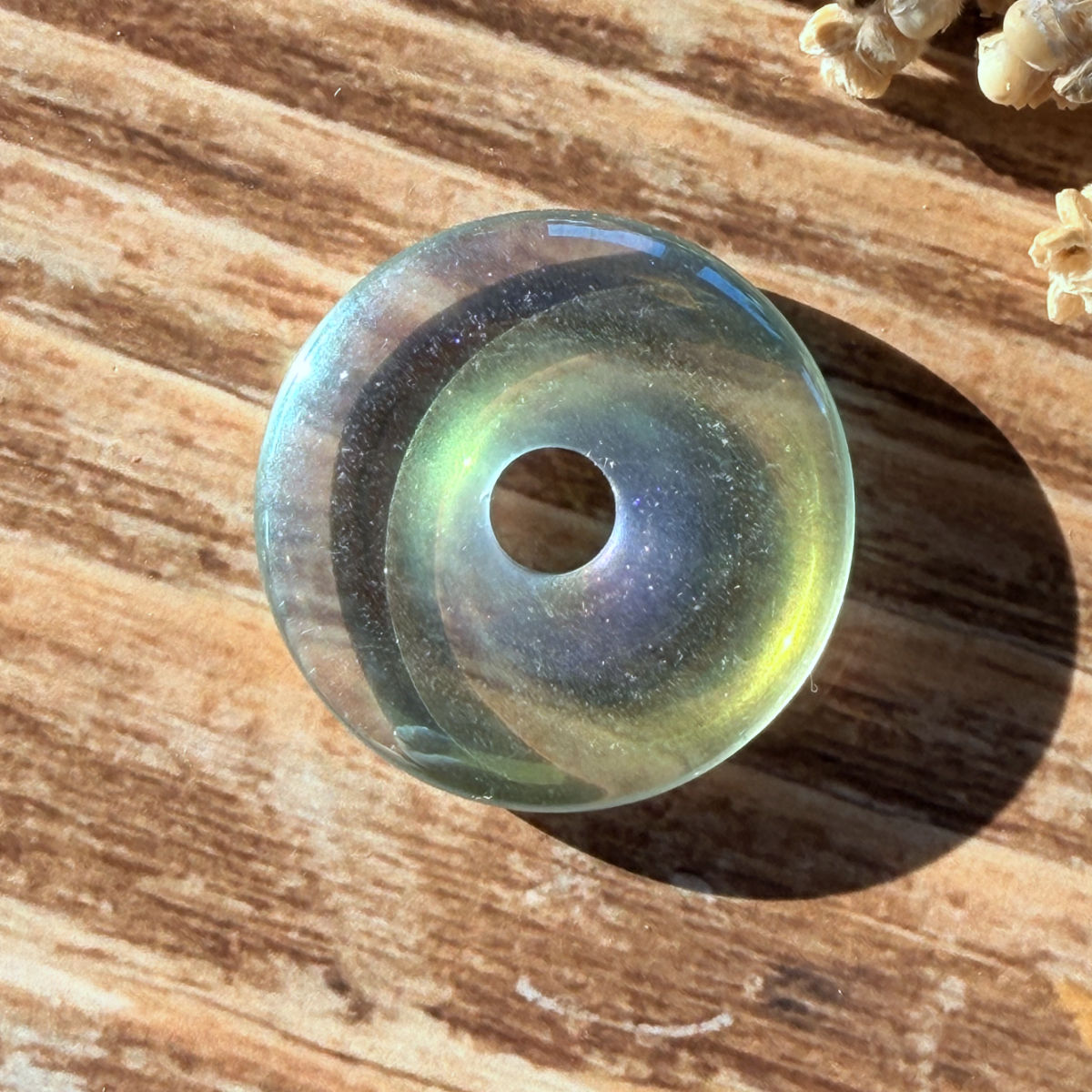 Aqua Aura Donut-Anhänger (blau)