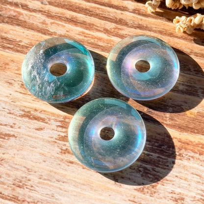 Aqua Aura Donut-Anhänger (blau)