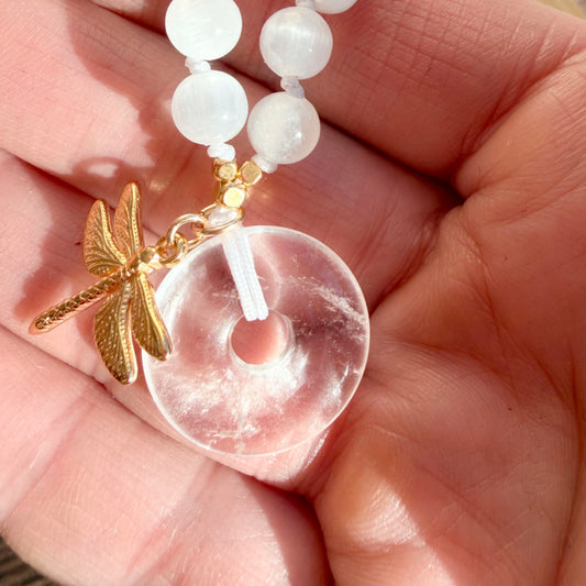 Bergkristall Donut-Anhänger (20mm)