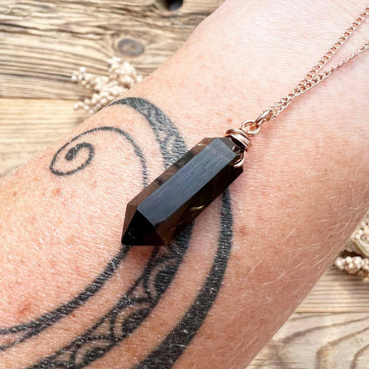 Rauchquarz Doppelender Halskette - DIY SPIRIT #