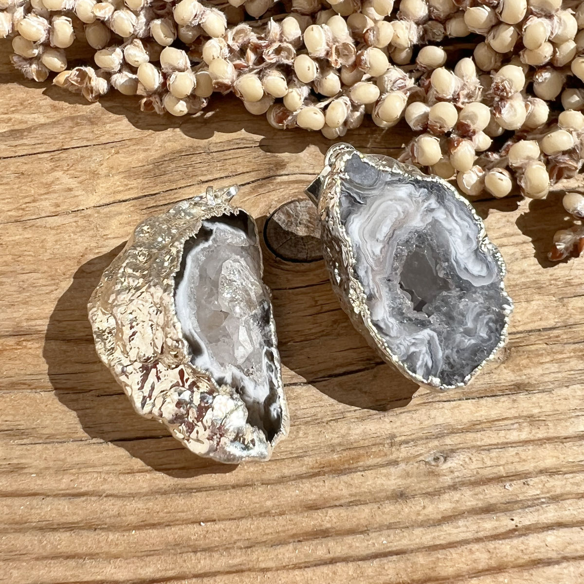 Achat-Geode Halskette - DIY SPIRIT