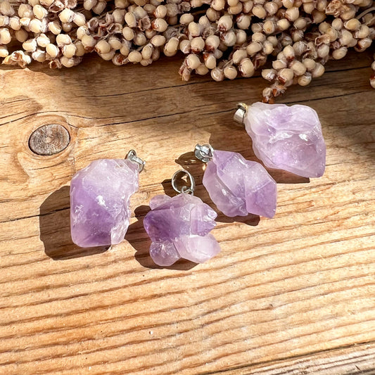 Amethyst Halskette (Rohkristall)