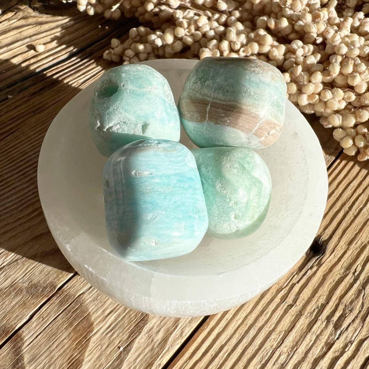 Karibischer Calcit Trommelstein - DIY SPIRIT #
