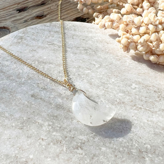 Regenbogen-Mondstein Moon Halskette - DIY SPIRIT #