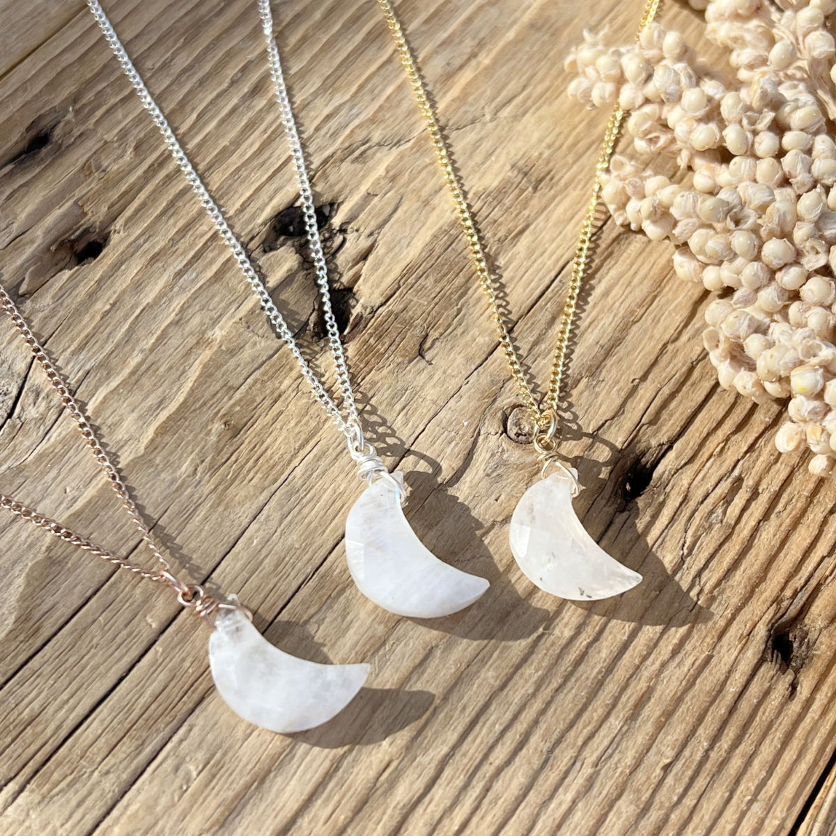 Regenbogen-Mondstein Moon Halskette - DIY SPIRIT #