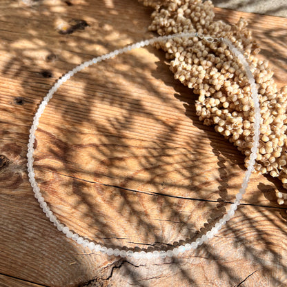 Mondstein (weiß) Perlenkette - DIY SPIRIT #
