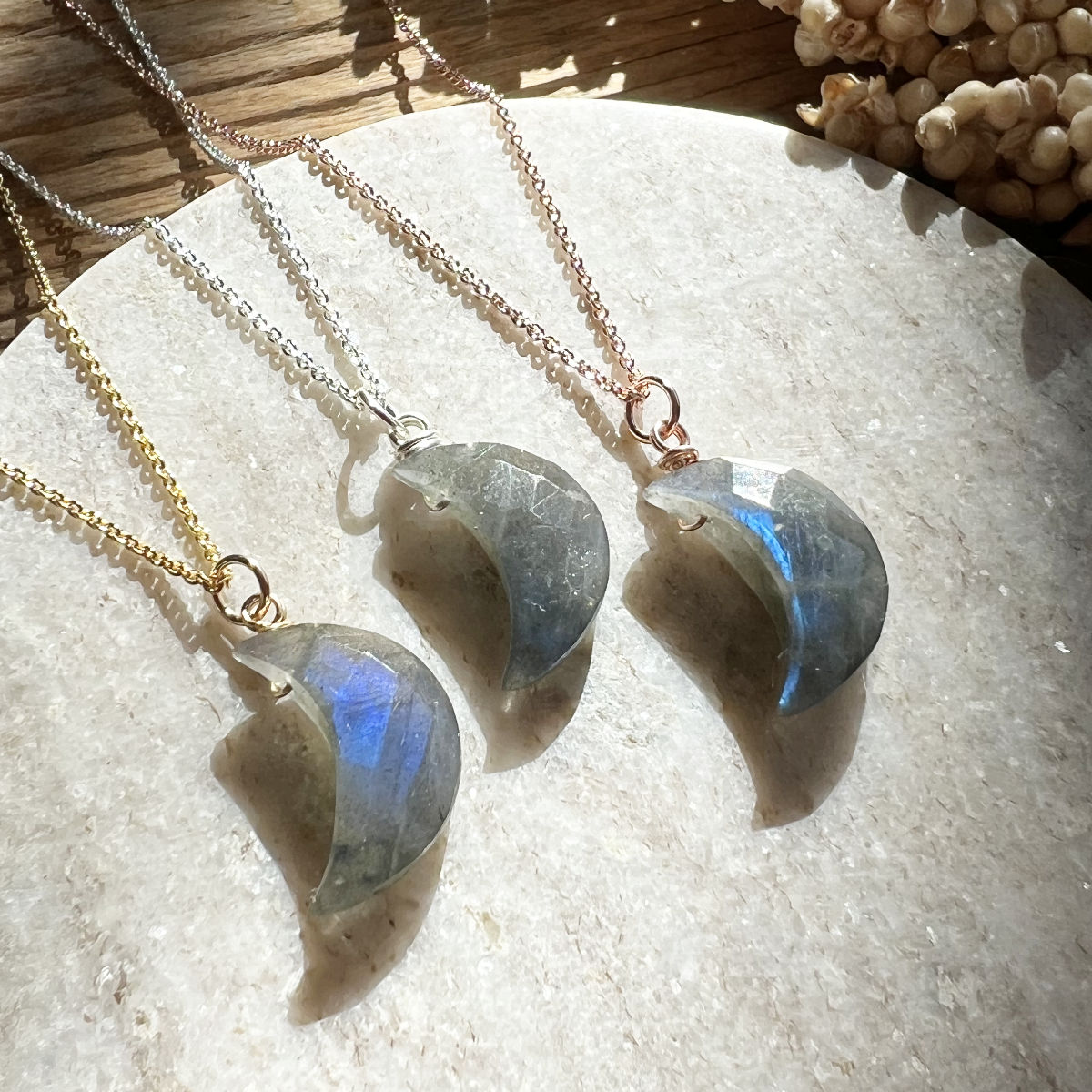 Labradorit Moon Halskette - DIY SPIRIT #