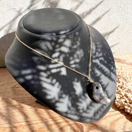 Obsidian Magatama-Kette - DIY SPIRIT #