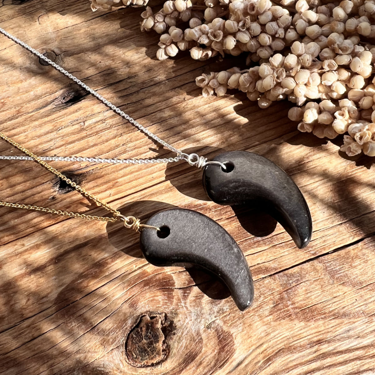 Obsidian Magatama-Kette - DIY SPIRIT