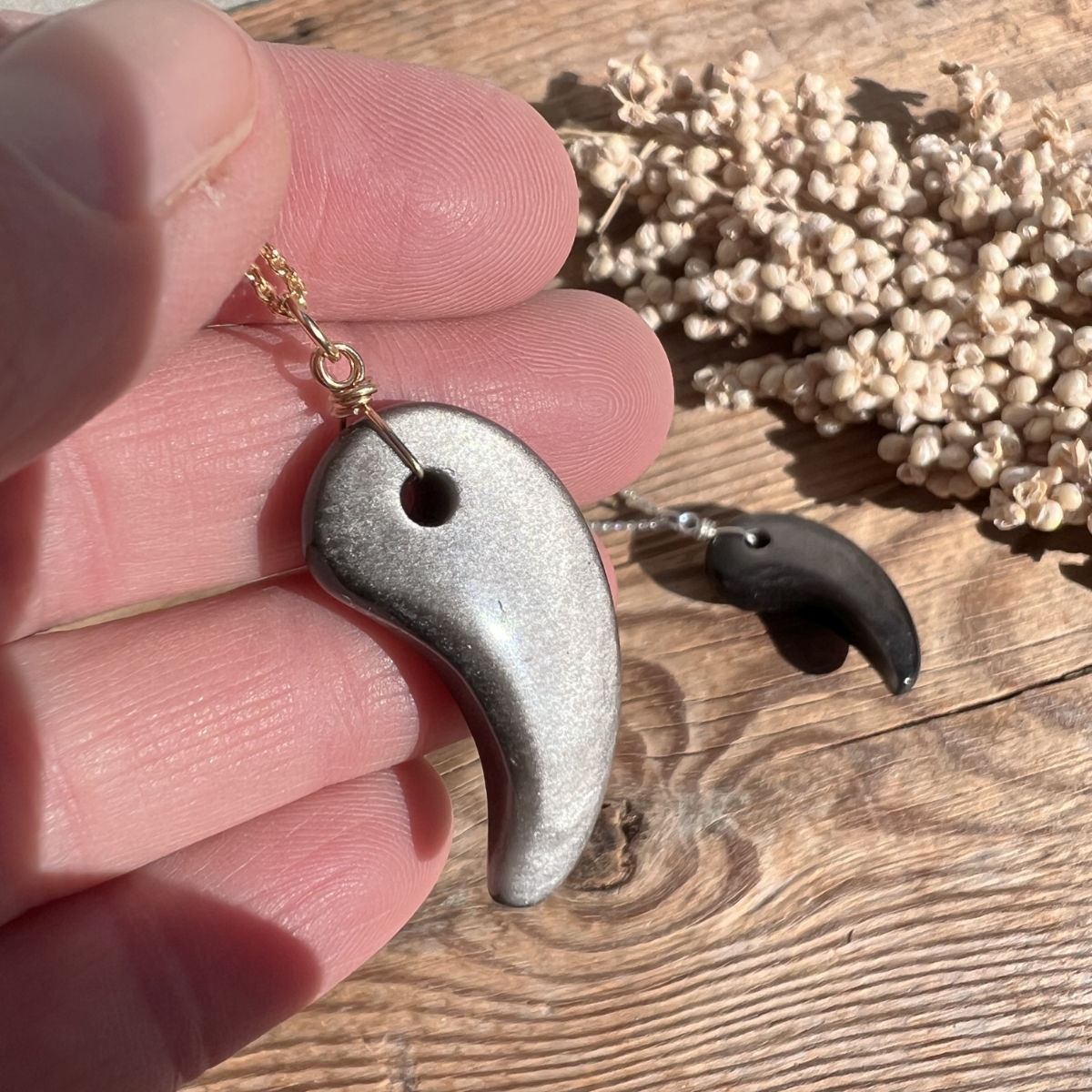 Obsidian Magatama-Kette - DIY SPIRIT