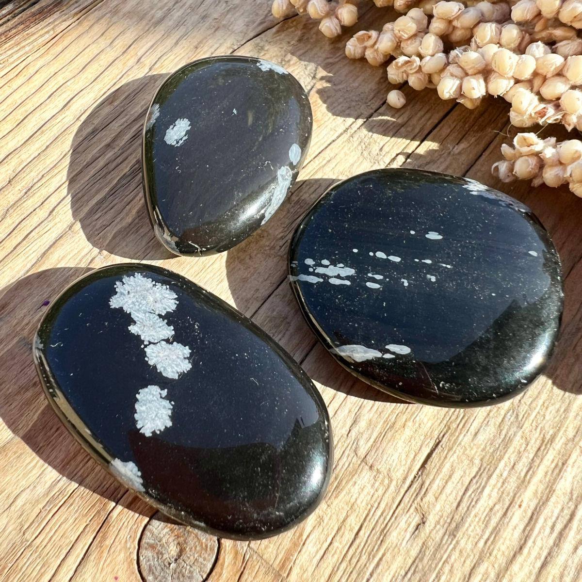 Schneeflockenobsidian Taschenstein - DIY SPIRIT
