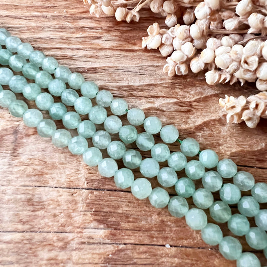 Aventurin Perlen (facettiert, 4mm)