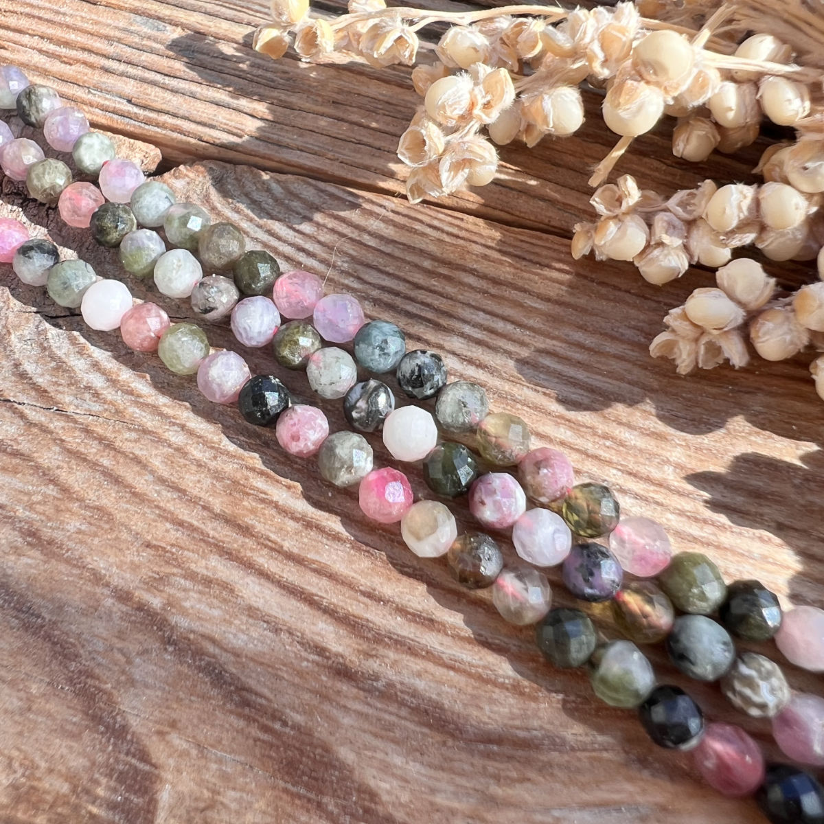 Turmalin (bunt) Perlen (facettiert, 4mm) - DIY SPIRIT