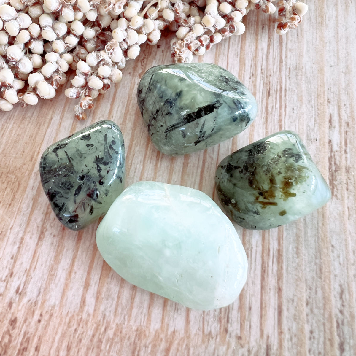 Prehnit Trommelstein