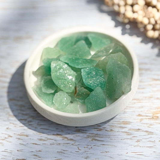 Grüner Quarz Rohstein-Chips