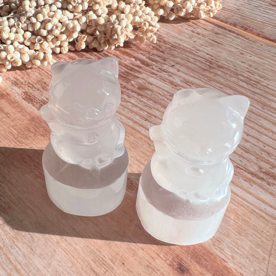 Selenit Glückskatze - DIY SPIRIT