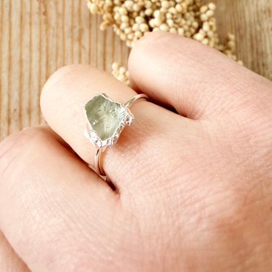 Bergkristall Silberring