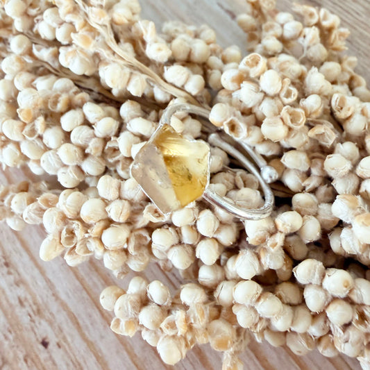 Citrin (gebr.) Silberring