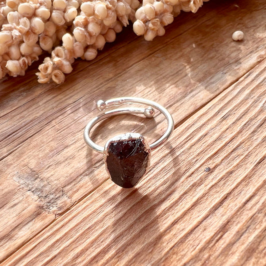 Granat Silberring