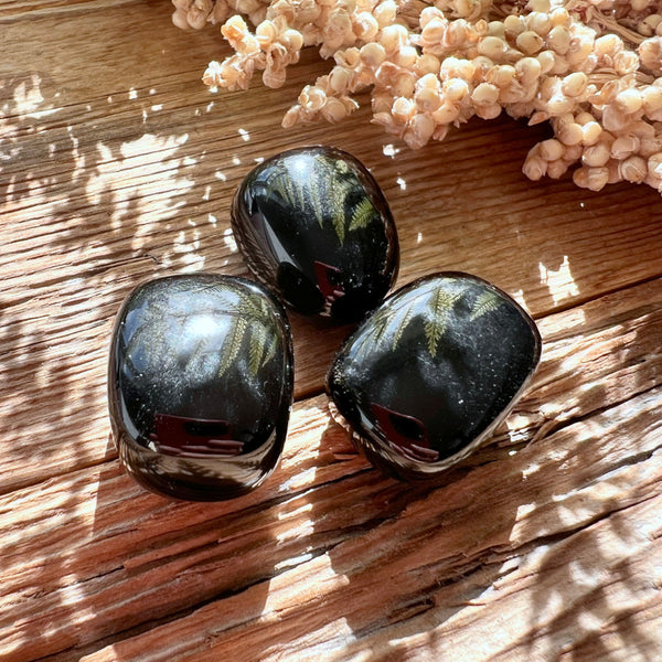 Obsidian Trommelstein - DIY SPIRIT #