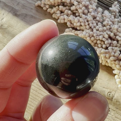 Obsidian Kugel (Regenbogenobsidian)