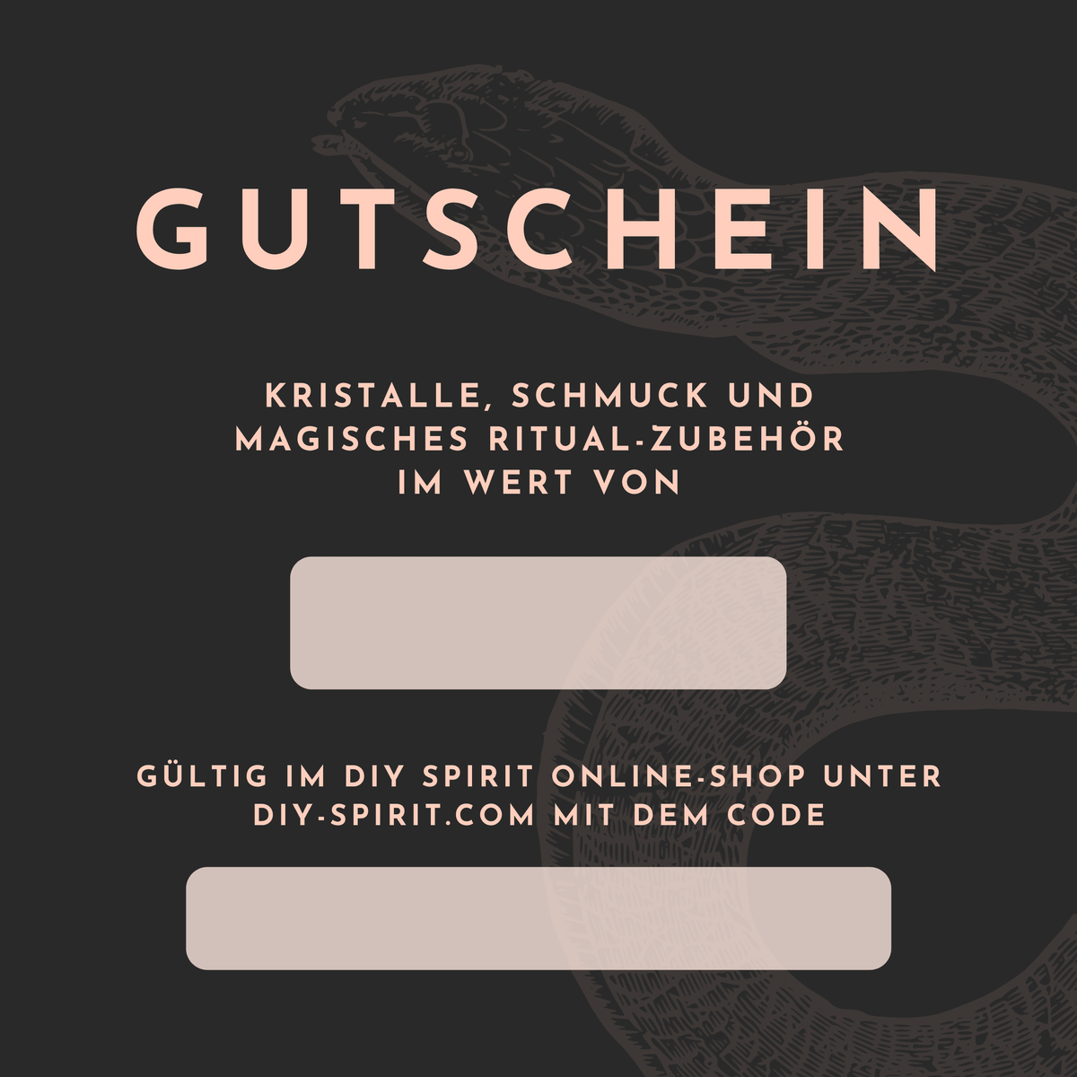 Geschenkgutschein - DIY SPIRIT