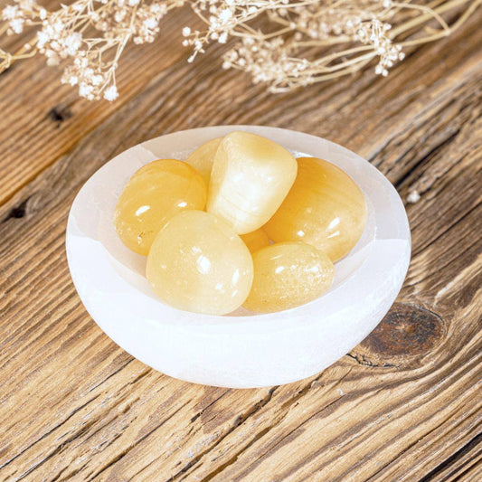 Calcit (gelb) Trommelstein - DIY SPIRIT